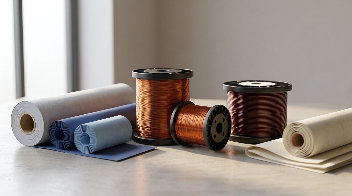 Industrial electrical wire and insulating materials